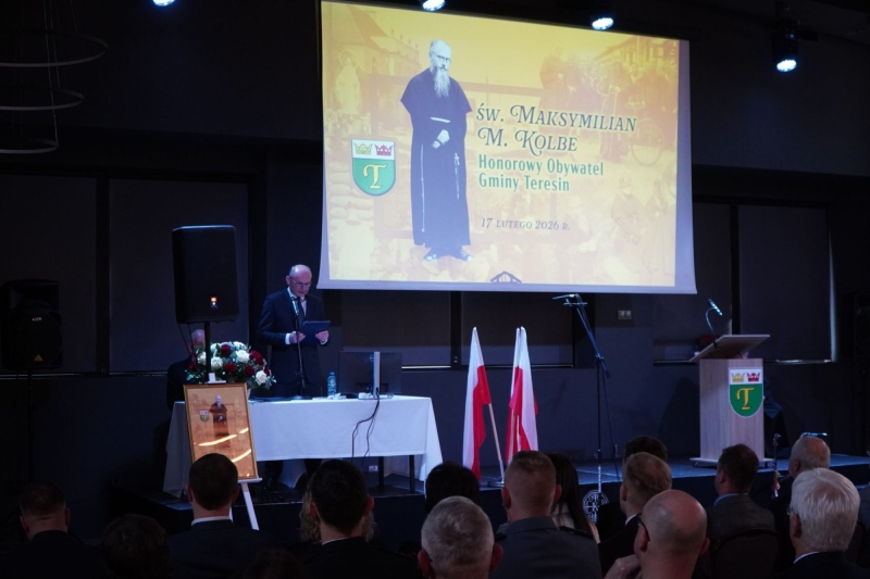 foto:  ŚW. MAKSYMILIAN KOLBE HONOROWYM OBYWATELEM GMINY TERESIN